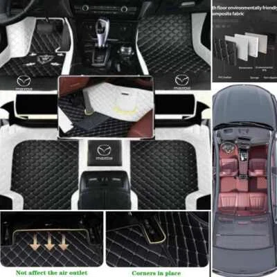 For Fit Mazda 2 3 5 6 Car Floor Mats Carpets Waterproof Auto Handmade Liners Foto 1 de 4