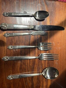 Astrid National Guildcraft Silverplate Spoon, Dinner Forks, Knives Silverware - Picture 1 of 4