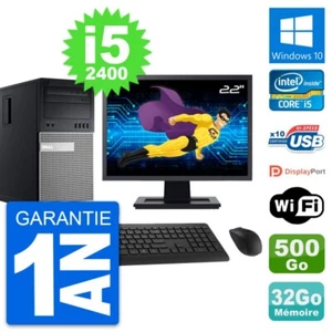 PC tour DELL 990 Bildschirm 22 " Intel i5-2400 RAM 32Go Scheibe 500Go Windows 10 - Bild 1 von 7