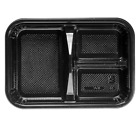 3 Compartments Take Out Meal Prep Food Container Togo Lunch Bento Box 9 X 6.3"