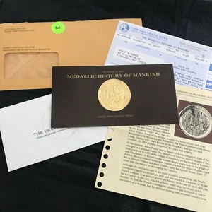FRANKLIN MINT MEDALLIC HISTORY MANKIND 2oz SILBER JOAN ARC RALLYES FRANZÖSISCH x61a - Bild 1 von 7
