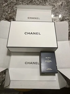 CHANEL Empty Gift Box 8.5''L x 5.5''W x 3’ +Bleu de Chanel Box - Picture 1 of 2