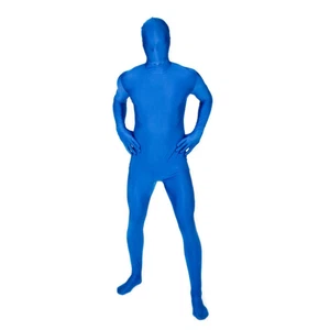Adult Blue Morphsuit M-XXL Mens Womens Skinsuit Zentai Suit Fancy Dress Costume - Picture 1 of 5