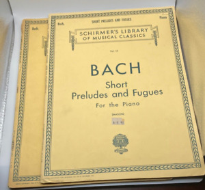 Vintage Schirmer's Library BACH PRELUDES/PARTITAS COLLECTION Piano Sheet Music