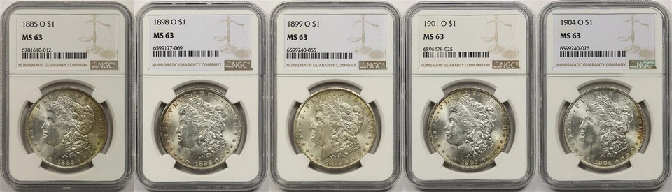 ✯ MS63 Morgan Silver Dollars PCGS NGC ✯ 1878-1904 ✯ P S O Mints - Image 1 of 4