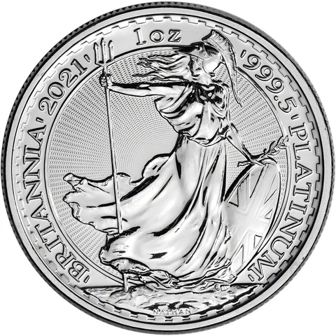 2021 Great Britain Platinum Britannia £100 - 1 oz - BU Cover
