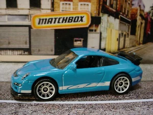 vhtf 2010 Matchbox 2007 PORSCHE 911 GT3 mb14☆ blue; white☆Sports Cars☆Loose - Picture 1 of 4