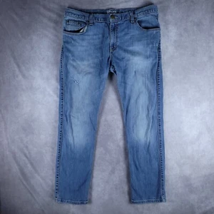 Wrangler Rock 47 Womens Jeans 36 X 32 Boyfriend Fit Distressed Straight Leg - Picture 1 of 14