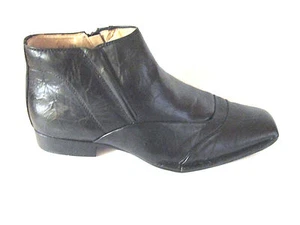 Botas al tobillo Marco Rossi de cuero sintético para hombre negras B22 con cremallera lateral ajustadas - Imagen 1 de 6