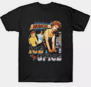 T-Shirt Ice Spice Erwachsene S-3XL schwarz Fan Art Rap T-Shirt Rapper Sängerin Bronx - Bild 1 von 2
