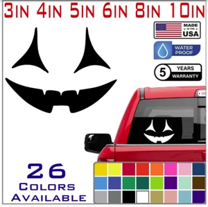 Calcomanía de vinilo cara de calabaza - Halloween sonrisa espeluznante miedo - pegatina troquelada (S16) - Imagen 1 de 8