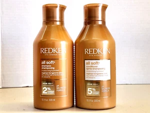 NEW Redken All Soft Shampoo & Conditioner 10.1OZ 100% Authentic SET - Picture 1 of 2