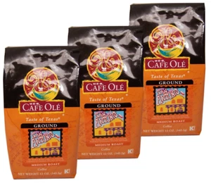 Cafe Ole Ground Coffee 12Oz Bag (Pack of 3) (Taste of San Antonio) - Picture 1 of 2