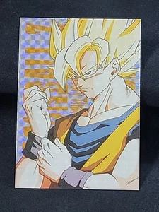 Super Saiyan 2 Goku Sliver Prism Holo Foil Dragon Ball Z CCG G1 1999 Amada LP - Picture 1 of 8