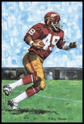 Bobby Mitchell 1989 Goal Line Art Hall of Fame #20 Redskins Foto 1 de 2
