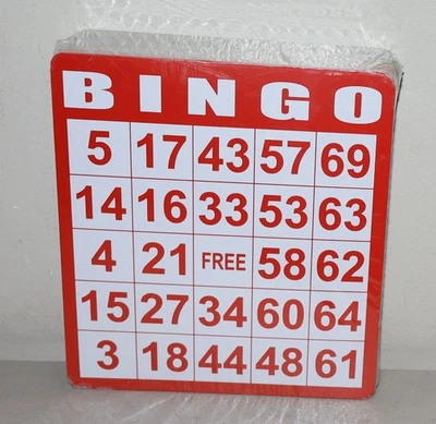 ¿Lote de tarjetas de bingo en envoltura retráctil 100?? Foto 1 de 2