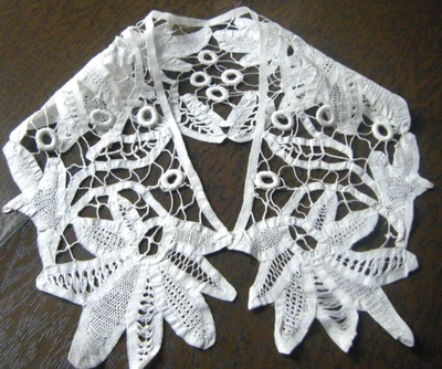 Antiguo hermoso collar años 20 Royal Battenberg cinta encaje hecho a mano Foto 1 de 4