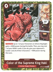 Color of the Supreme King Haki Foil Legacy of the Master OP12-018 NM - Foto 1 di 2
