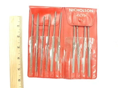 JUEGO DE LIMAS DE AGUJA CON MANGO REDONDO NICHOLSON HECHO EN SUIZA EL GRUPO COOPER - ARCHIVOS 37404 Foto 1 de 4