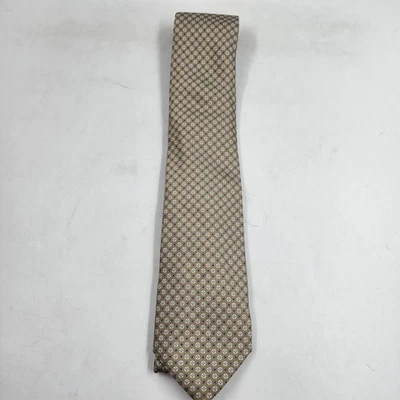 David Donahue 几何图案丝绸领带男式均码棕色 — 第 1/4 张图片