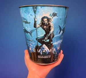 DC Comics: Aquaman 2018 cinema esclusivo 130 oz metallo popcorn latta - Foto 1 di 4