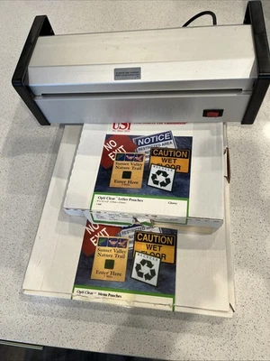 USI 11651 Heavy Duty Thermal Pouch Laminator W/3mil Pouches 9x11.5 & 11.5x17.5 - Image 1 of 4
