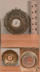 Vintage Brass Indoor Thermometer Made In Japan  - Picture 1 of 6