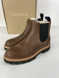 NUEVA Bota Chelsea Nisolo Go To Lug 2.0 para Mujer Talla 6.5 Cuero Tabaco - Nueva en Caja - Imagen 1 de 6