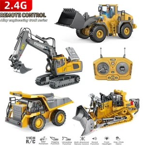 Ferngesteuerter Bagger 2,4Ghz RC Baufahrzeug LKW Spielzeug mit Sound & Licht - Bild 1 von 30