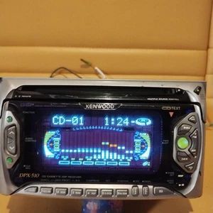 Kenwood DPX-510 Autoradio 2DIN Sintonizzatore CD Cassetta Unità Testa Usato Funzionante - Foto 1 di 9