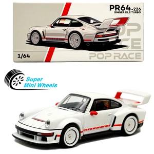Pop Race 1:64 Porsche Singer DLS Turbo White #226 - Picture 1 of 6