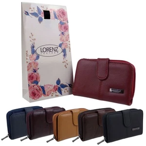 Cartera/billetera de cuero Lorenz con cremallera con bolsa de regalo gratuita - Imagen 1 de 40