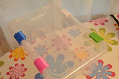 Verschluss Clips Set für Ikea Samla Box 5l, 11l, 22l, 45l, 55l, 65l, 130l___