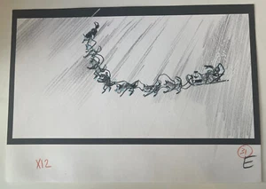 Balto Original Movie Storyboard Drawing Art Animation Balto Pack Falling Cliff C - Picture 1 of 3