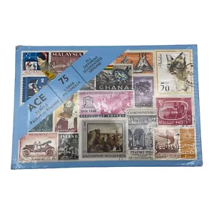 VINTAGE ACE Series 75 Different Large Pictorial Stamps Packed in England Sealed - Picture 1 of 9