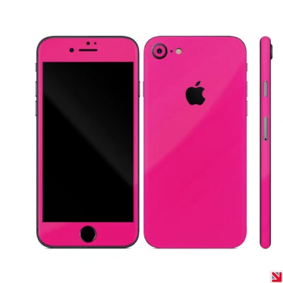 Calcomanía de recubrimiento rosa fluorescente para iPhone 7 protector de vinilo pegatina Foto 1 de 2