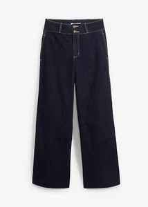 Wide Leg Jeans High Waist Stretch Gr. 42 Nachtblau Denim Damenjeans Hose Neu - Bild 1 von 1