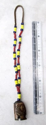 Collar Amuleto Talismán Chamán Nagaland De Colección Diseño Elefante. Foto 1 de 3