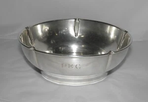 Antiguo cuenco estriado Art Deco CARTIER de plata de ley 124 g R5875 - Imagen 1 de 5