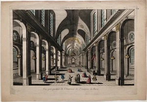 Vue d'optique: 77. Vue perspective de l’Intérieur de S. Sulpice de Paris - Picture 1 of 3