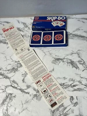 Vintage 1986 SKIP-BO Family Card Game Stock  No. 1050 Complete w/Instructions - Image 1 of 4