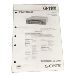 Sony XR-1100 FM AM Car Stereo service Manual - Picture 1 of 4