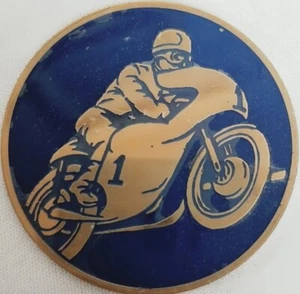 Vintage Moto GP blau und gold Aufkleber von Motorradrennfahrer Roger Reiman Harley - Bild 1 von 4