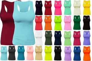 Ribbed Racerback Tank Top Camisole One Size - Picture 1 of 28