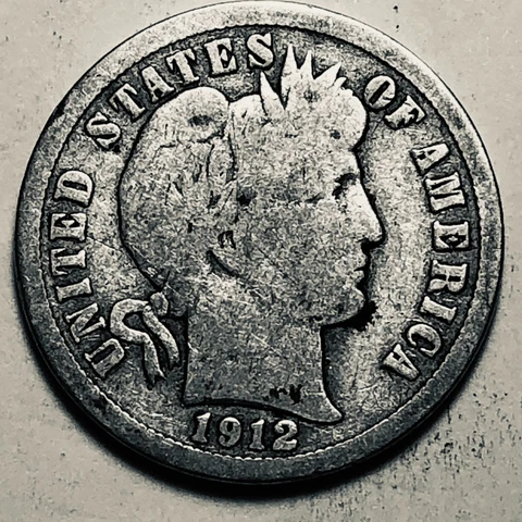 1912 Barber Dime   FREE SHIPPING Cover