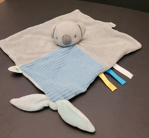 NATTOU Gray Blue KOALA BEAR Security Blanket/Lovey 11x11 - Picture 1 of 8