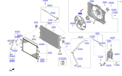 HYUNDAI KONA Electric MK1 Cooling Fan 25231F2000 NEW GENUINE - Image 1 of 2