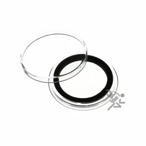 (50) Air-tite 25mm Black Ring Coin Holder Capsules for 1/2oz Gold Maple Leaf & - Picture 1 of 1