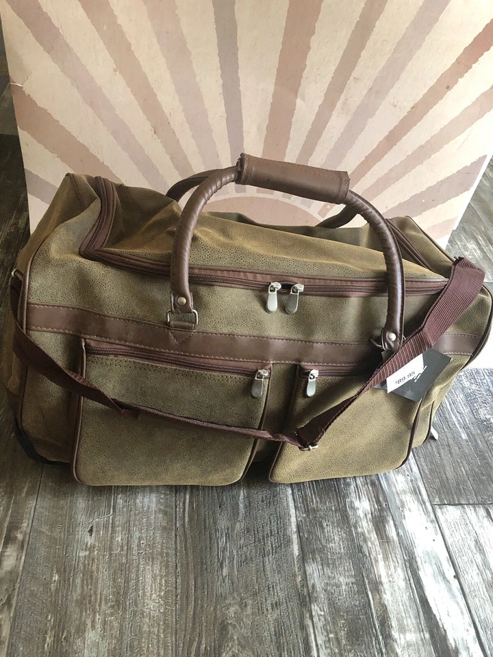 24” Embassy Under Seat Airplane Bag Heavy Duty Faux Leather Wheeled Travel Bag - Image 1 of 4