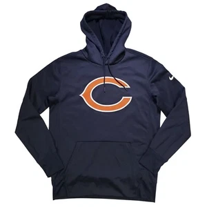 Nike Chicago Bears Navy Blue Dri-Fit Hoodie Sweatshirt  Men's M - Picture 1 of 9